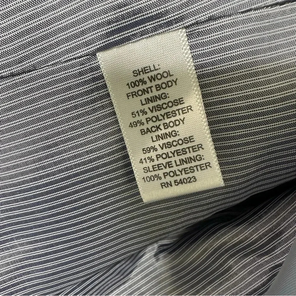 Banana Republic Gray Tailored Fit Wool Blazer Size 40R